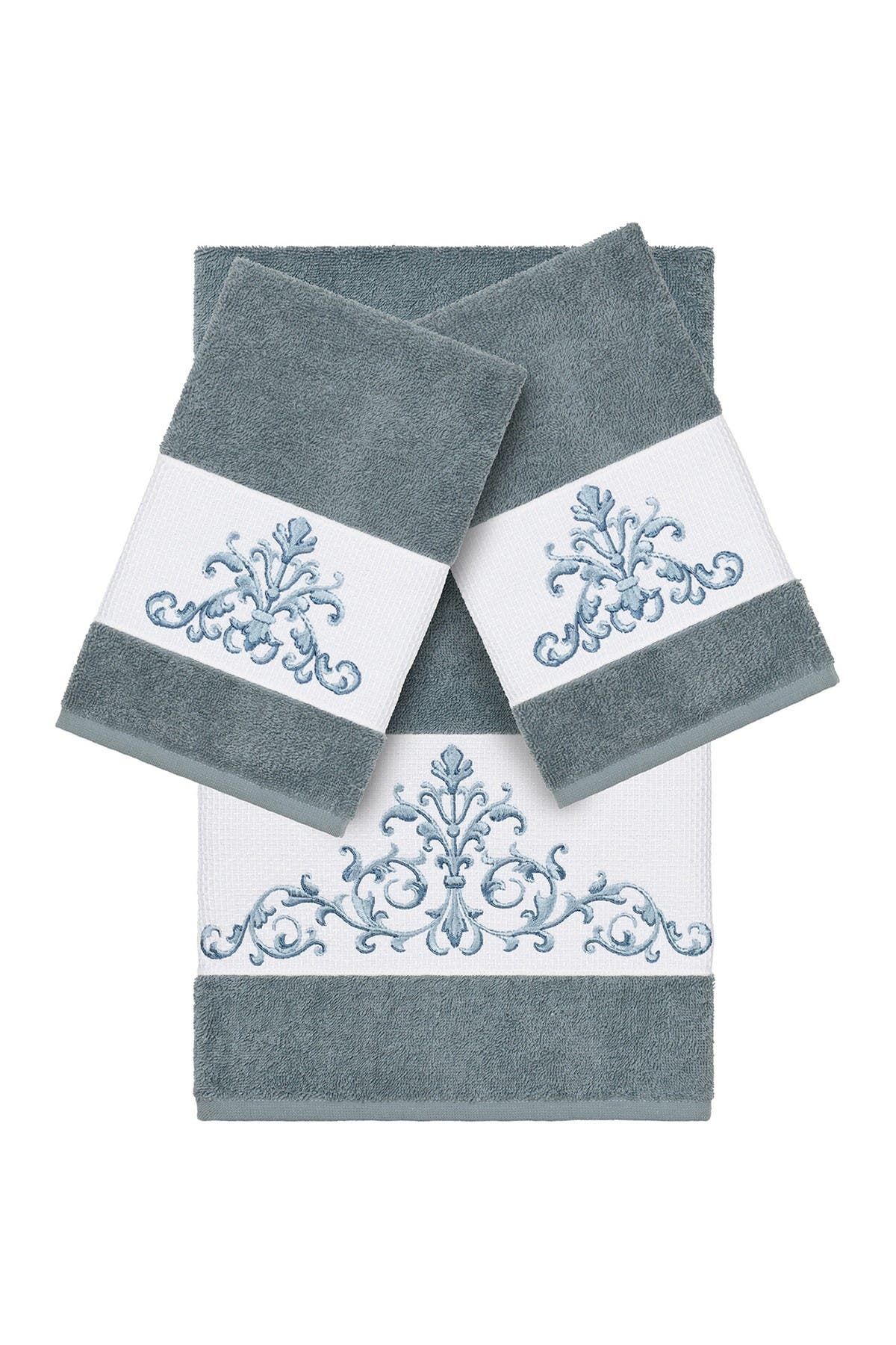 Linum Home Textiles Scarlet 3PC Embellished Towel Set Teal Linum Home Textiles Scarlet 3PC Embellished Towel Set Teal